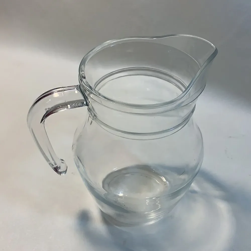 Clear Glass Serving Pitcher Handle Mimosa 22 Ounce Kitchen Bar Accessories  Used